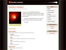 Tablet Screenshot of komety.janmarek.net
